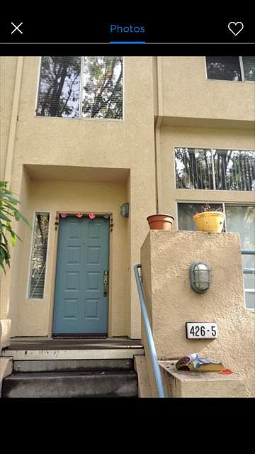 front of the condo