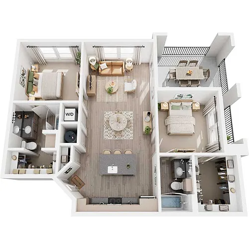Floor plan B3 | Two Bed/Two Bath