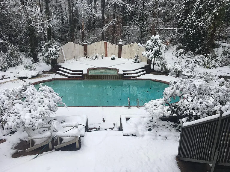 Wintery view from living room - "Let it go!" (Sometimes it s