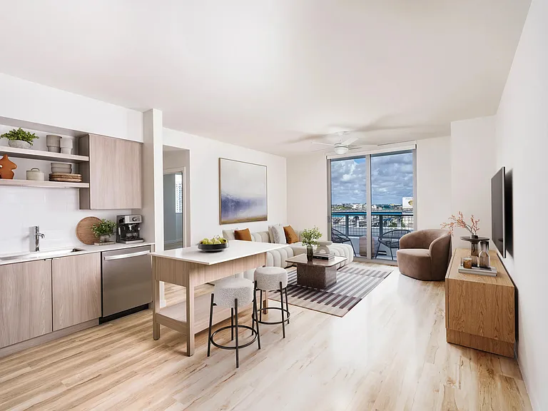 Studio, 1-, 2-, and 3-bedroom apartment homes with private balcony or patio in select homes.