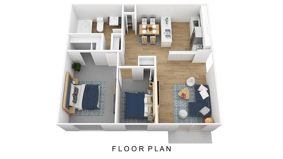 Floor plan 2B1B