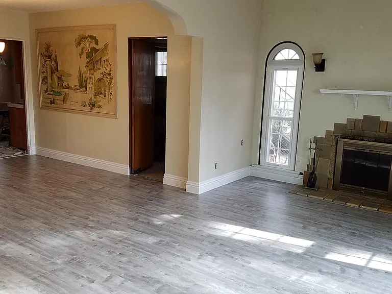 Living Room features wood burning fireplace