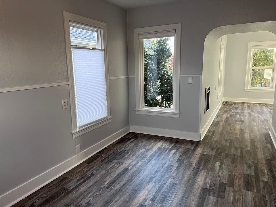 In kitchen eating nook.