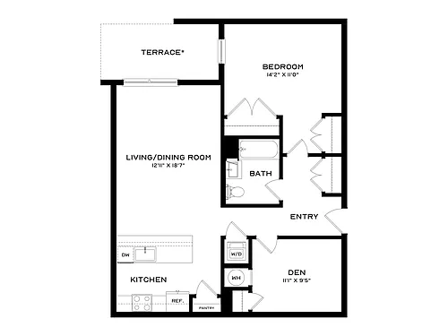 Floor plan A15-Den