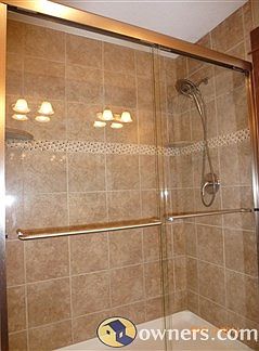 Master Bath Has Glassed In Shower
