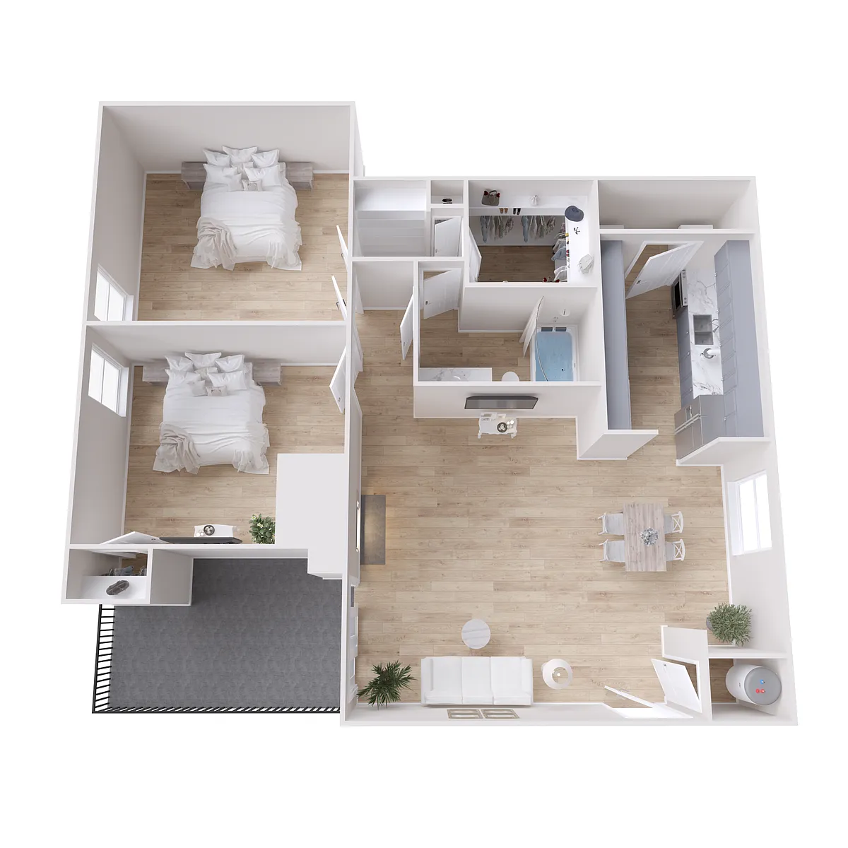 Floor plan B1 Renovated