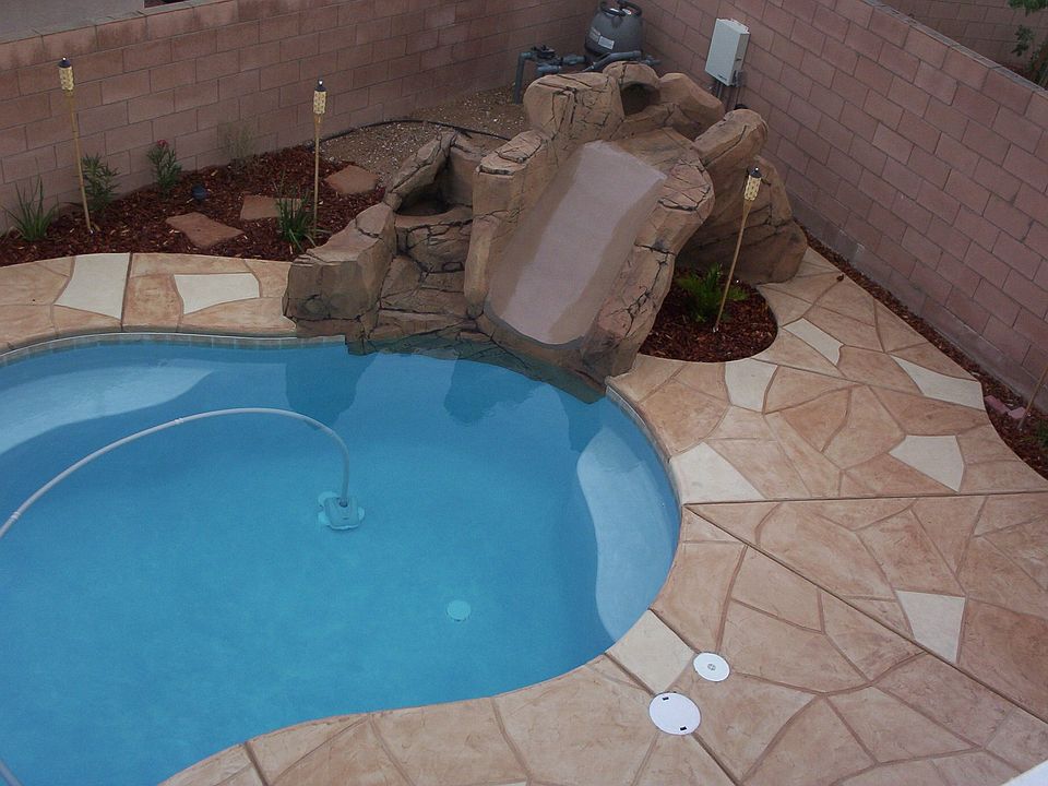 Pool with slide