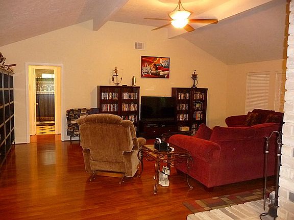 Large Den with laminate flooring