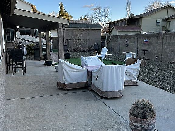 Back yard and patio