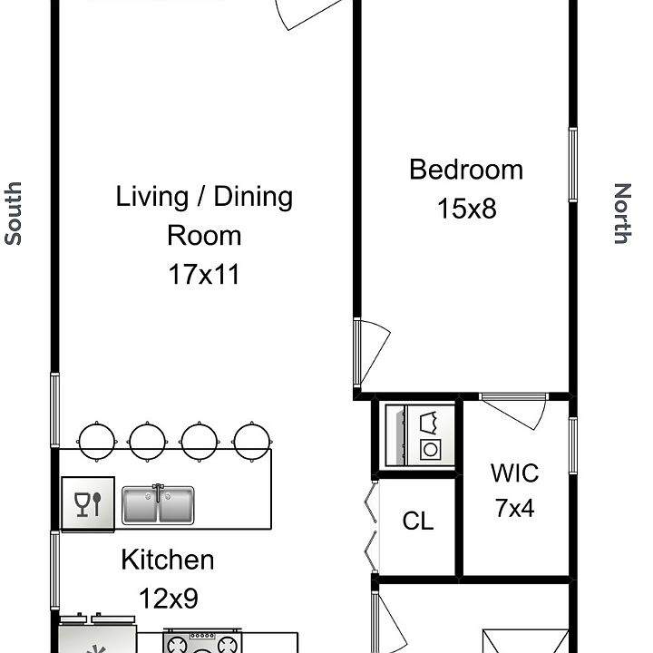 1B/1B - Floorplan