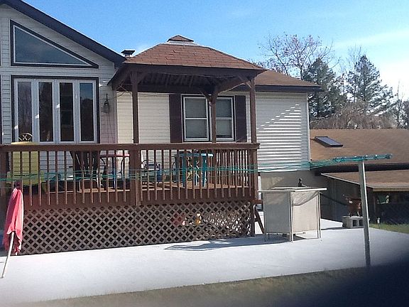 Wood deck, gazebo and concre