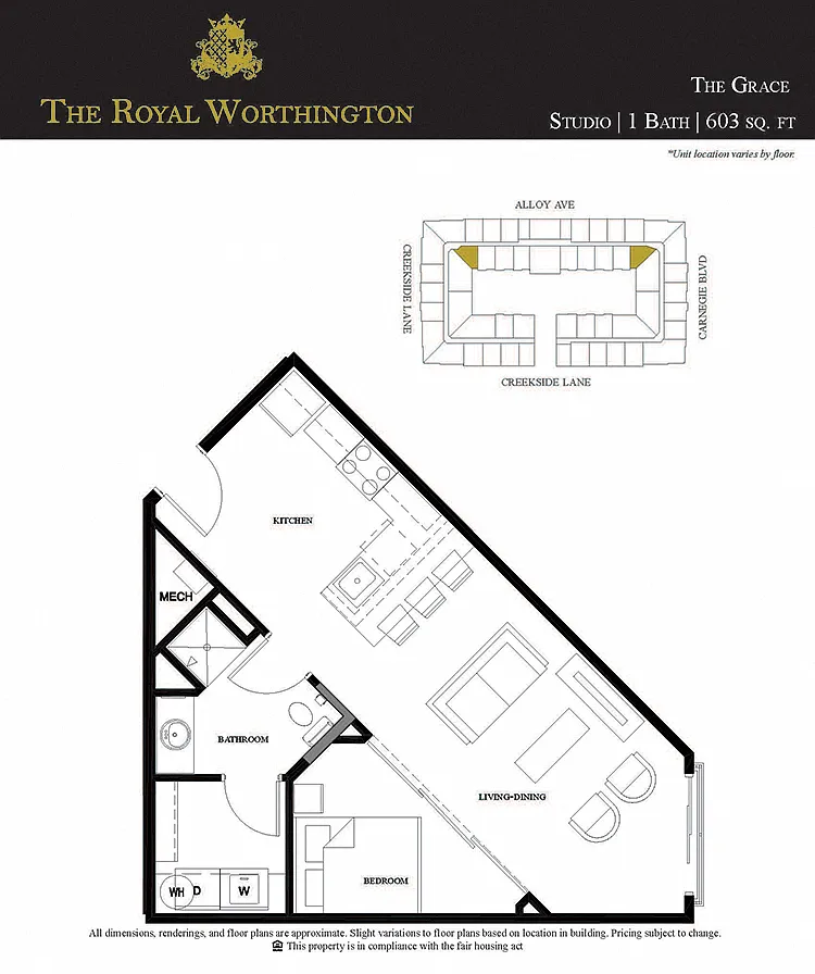 Floor plan Studio Grace