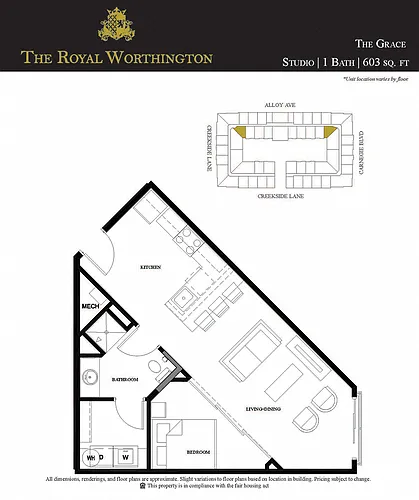 Floor plan Studio Grace