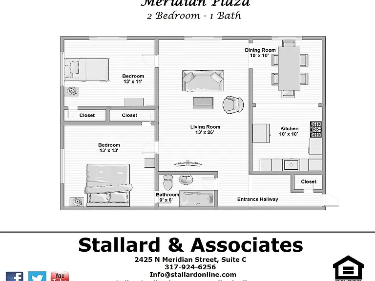 1 & 2 Bedroom Apartments in Downtown Indianapolis - Meridian Plaza Awaits You! — Photo 9