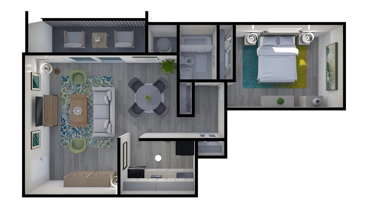 Floor plan 1 Bedroom