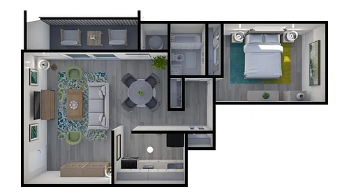 Floor plan 1 Bedroom