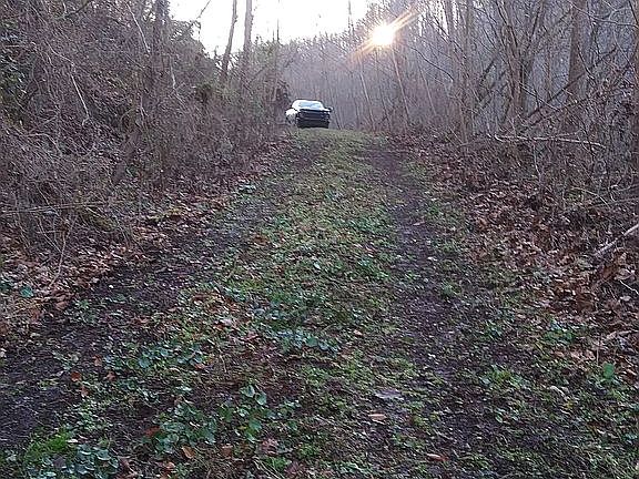 Gated Access road view
