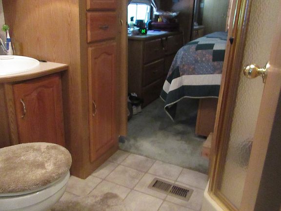 Bathroom with large shower