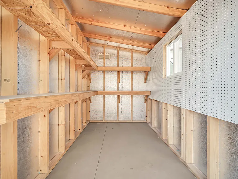 Spacious Tuff Shed interior.