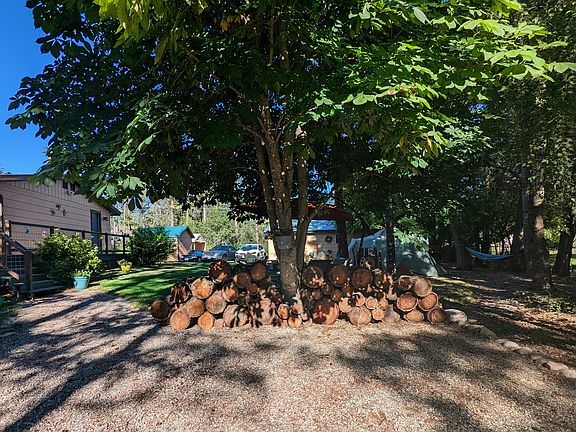 Front driveway and side yard.