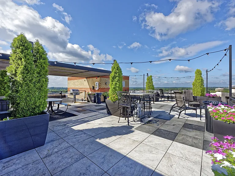 Rooftop deck with grills