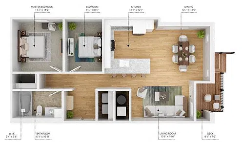 Floor plan A12 - With Den