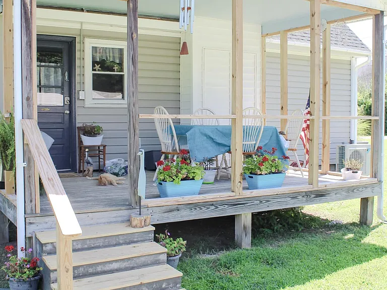 back porch (has since been fully screened in)