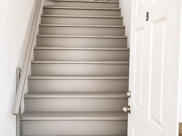 Stairs to enter apartment B