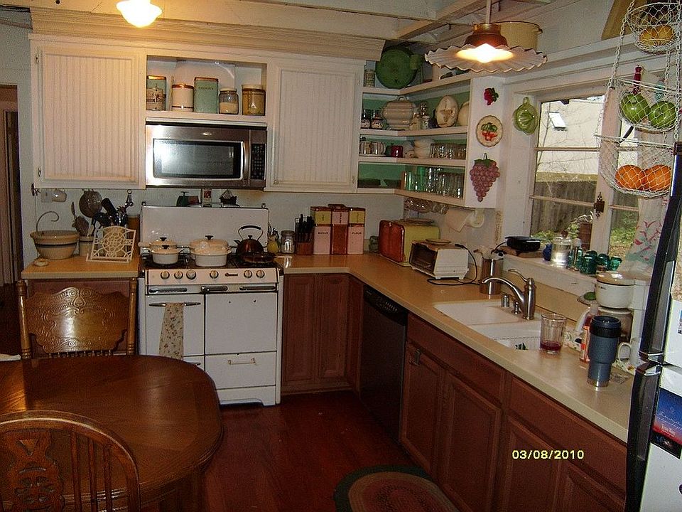 Kitchen with original stove