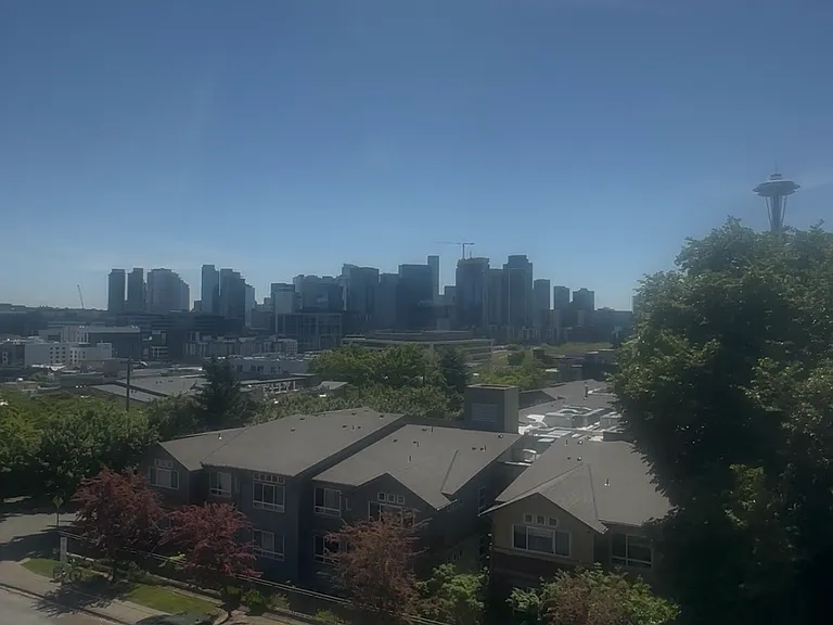 Views of Space Needle & mountains