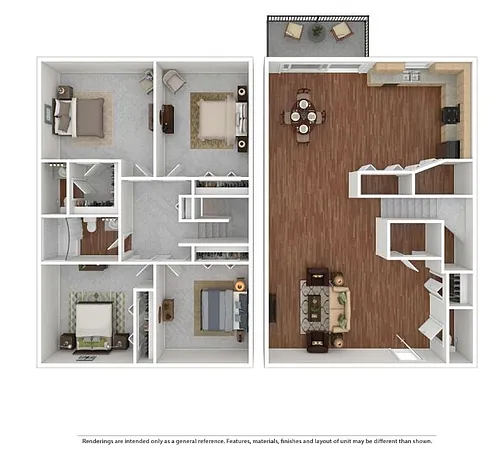 Floor plan Winthrop - 1 Full and 2 Half Baths