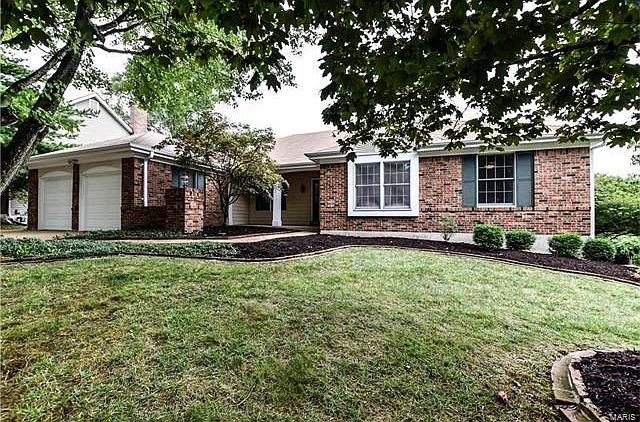 Sprawling ranch in Parkway Central School District.  Brick front and NEW roof!