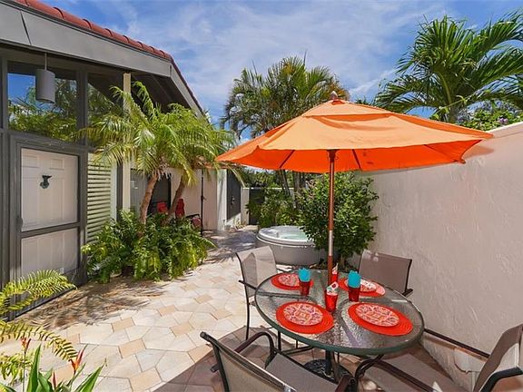 courtyard and hot tub