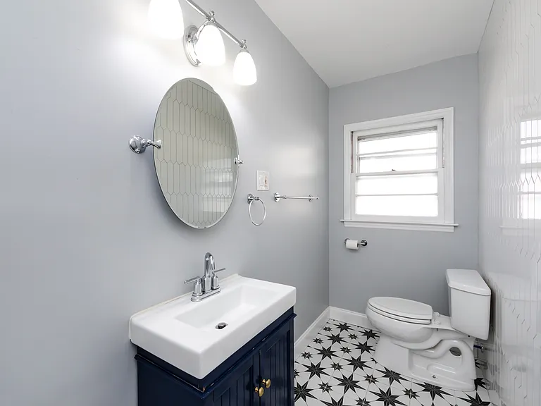 HALLWAY BATHROOM, NEW TILE, NEW BATHTUB, NEW VANITY, SUPER CUTE
