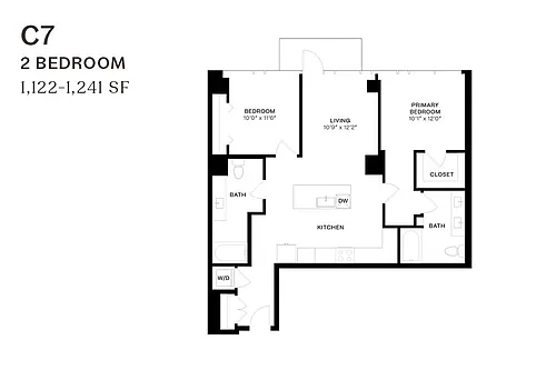 Floor plan Two Bedroom C7