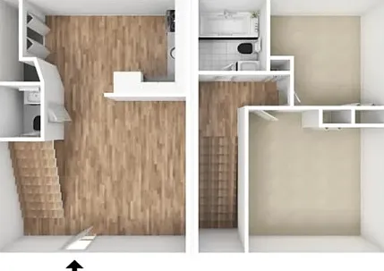 2 BR TH 3D Unfurnished Layout 2 BR TH 3D Unfurnished Layout