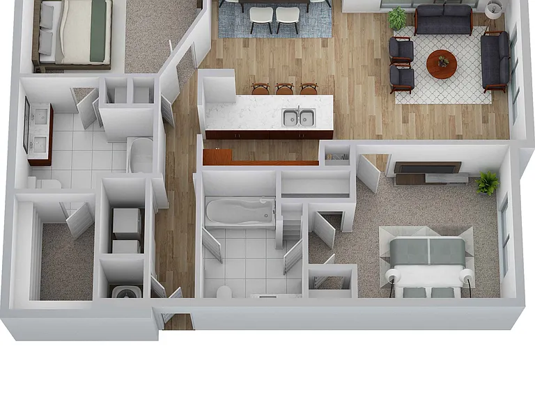 Fountainbleu 1 | 2 Bedroom | 2 Bath | 1153 SF Fountainbleu 1 | 2 Bedroom | 2 Bath | 1153 SF
