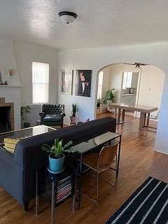 From Living Room into Dining Room and Kitchen