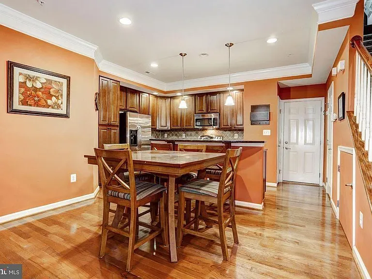 Dining area and kitchen.