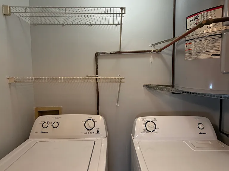 Washer and dryer in every apartment.