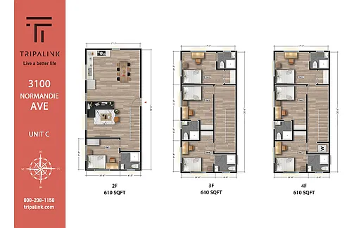 Floor plan 7 Bed 7 Bath - 1830 sqft