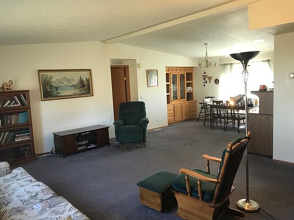 Open living and dining rooms