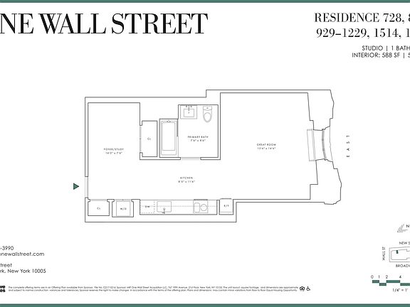 2nd image of 1 Wall St #728