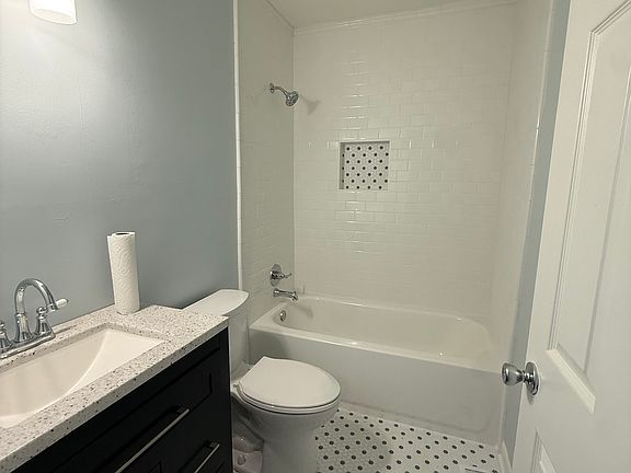 Completely remodeled bathroom.