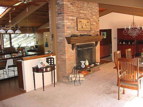 Fire Place in Dining Area