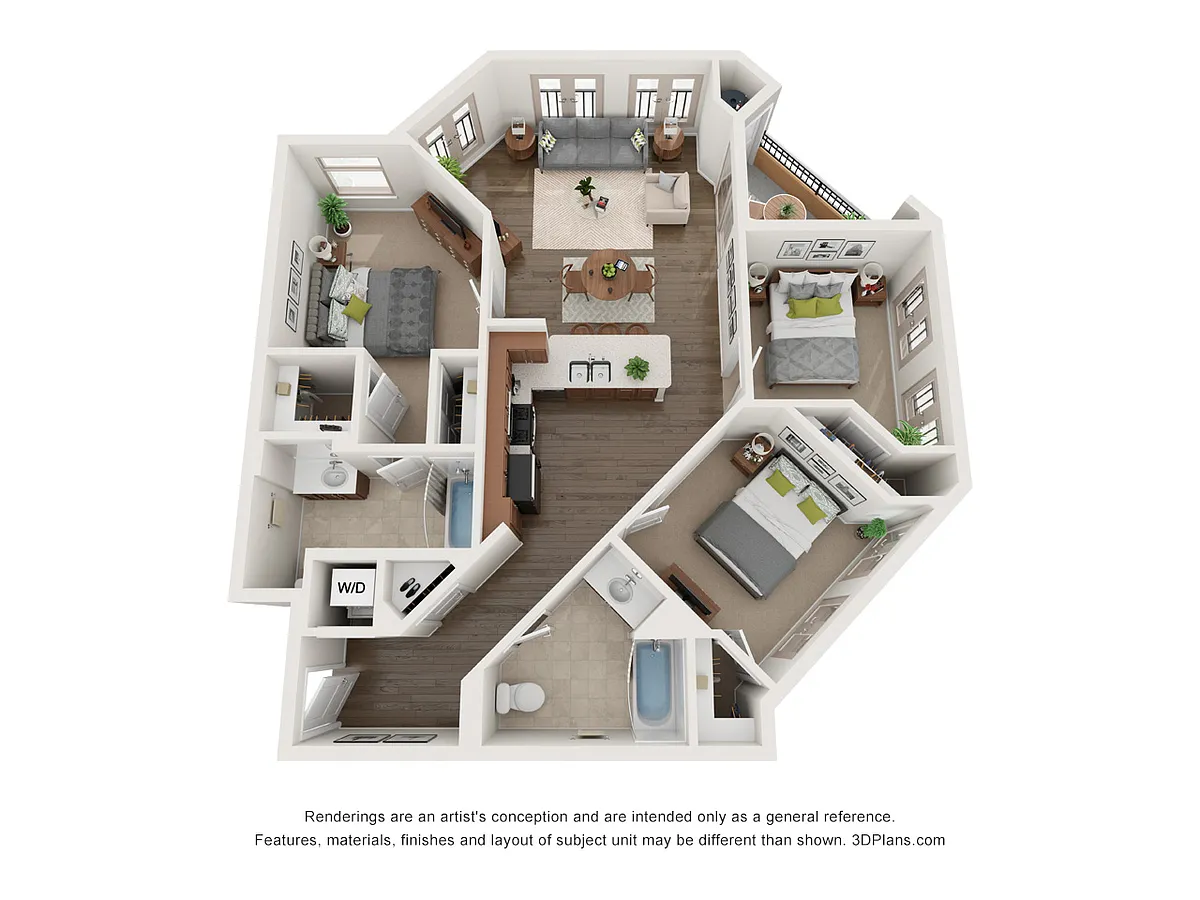 Floor plan 3 Bed 2 Bath