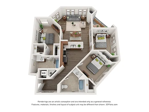 Floor plan 3 Bed 2 Bath