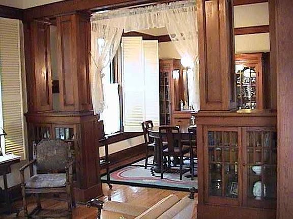glass-fronted cabinetry