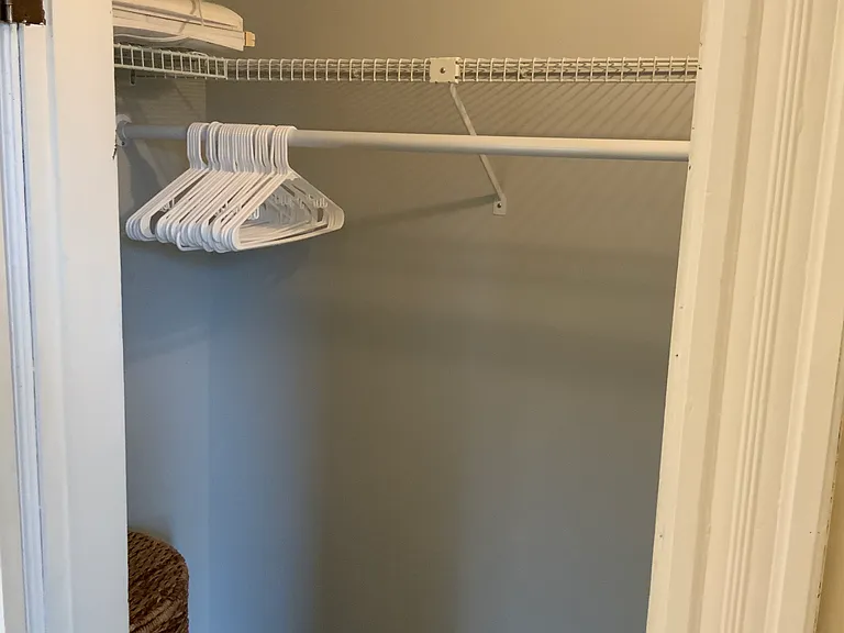 Closet for second floor bedroom with office space