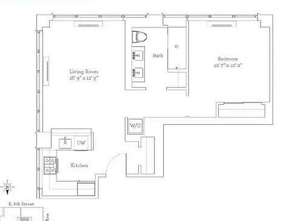 2nd image of 424 Bedford Ave APT 3D